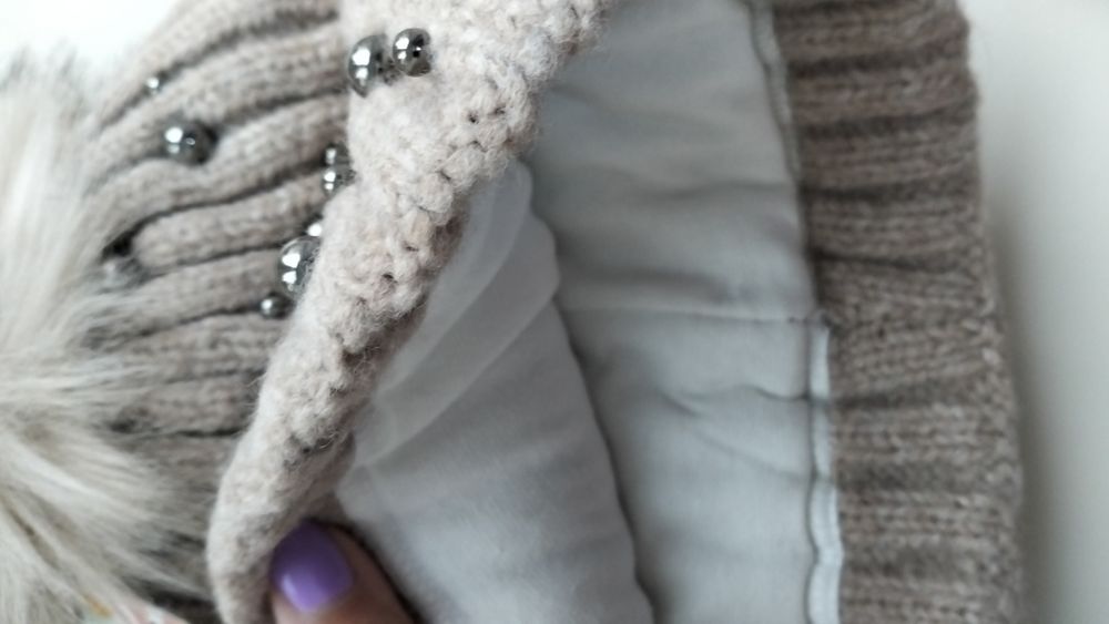 Шапка со снудом для девочки