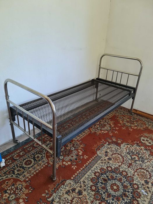 Кровать металлическая Никелированная Панцирная сетка СССР  160 cm 1956