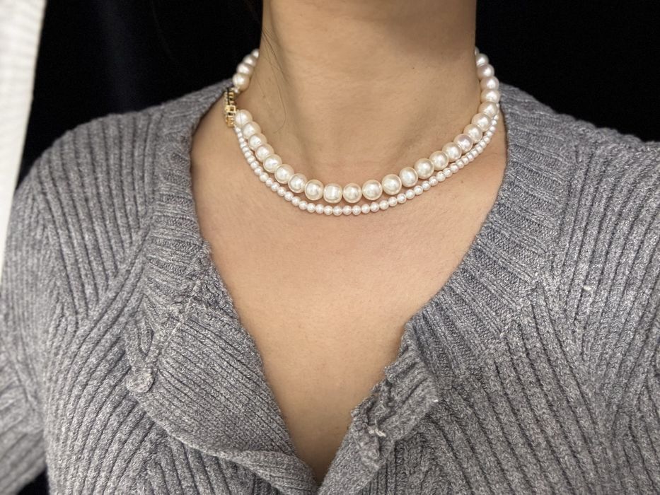 Колие от естествени ненуклеирани сладководни перли