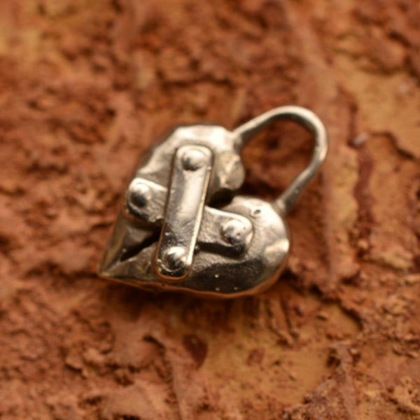 Сребърен медальон 925 Реставрирано сърце Амулет за надежда