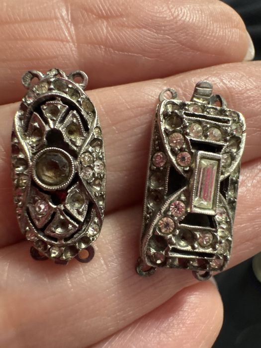 Set doua inchizatori vechi Art Deco din argint 835 dinEuropa 1920-1940