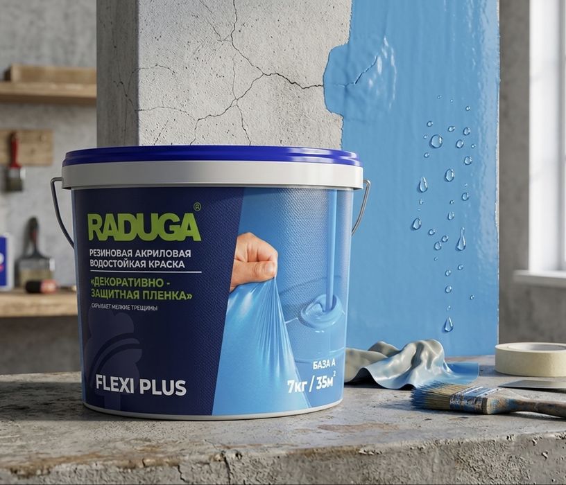 Резиновая краска универсальная Raduga