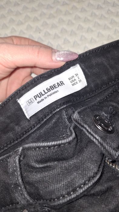 Дънки PULL&BEAR черни