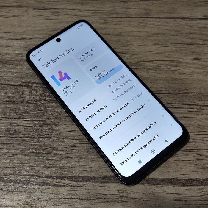 Redmi 10 5G sotiladi dastavka xizmati bor