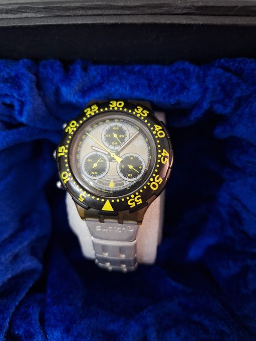 Спортен часовник SWATCH-742,винтидж хронограф водолазен,200 м (20 ATM)