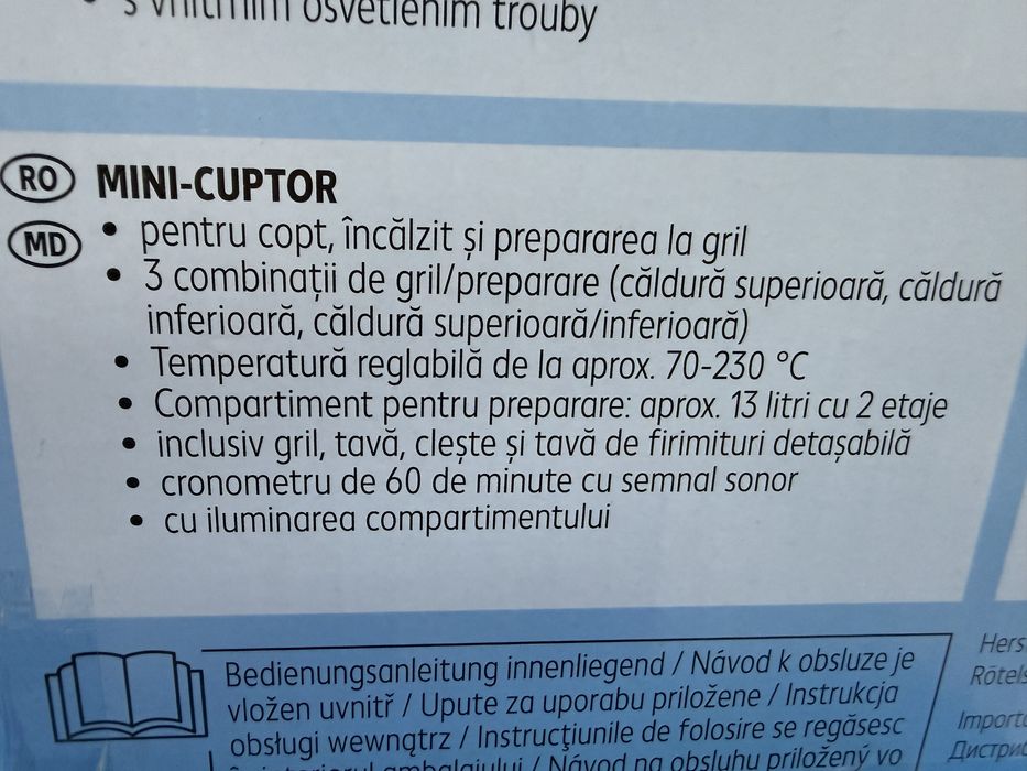 Cuptor electric 13 l Nou sigilat