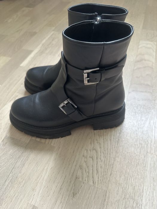 Сапоги женские кожаные