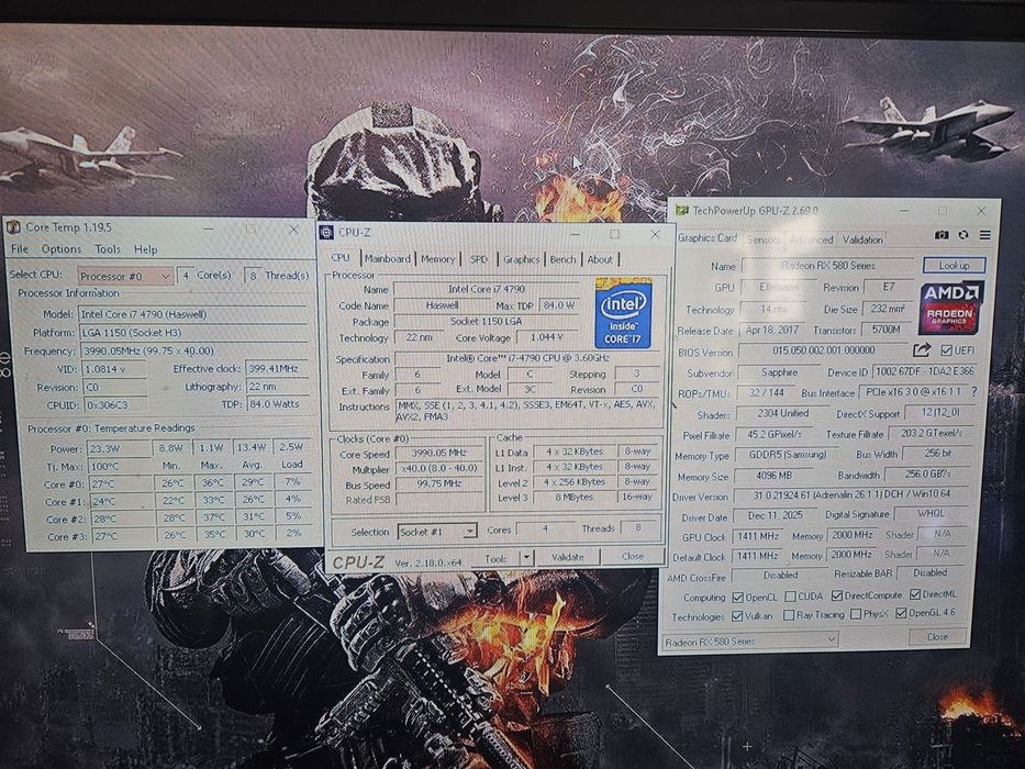 Unitate PC Gaming i7 4790 video 4GB RX 580 16GB RAM