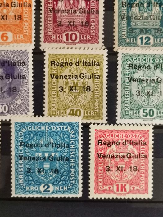 Timbre de ocupație Italia 1918