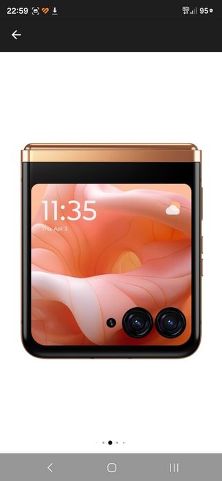 Telefon mobil Motorola razr 40 ultra, Dual SIM, 8GB RAM, 256GB, 5G, Peach Fuzz