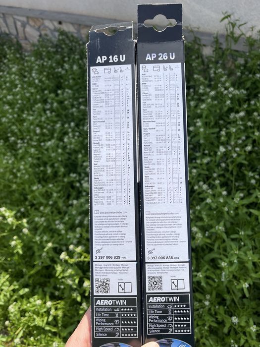 Комплект Чистачки Bosch AeroTwin AP26U + AP16U