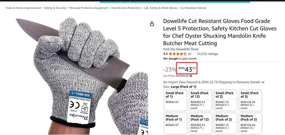 Manusi rigips anti taiere XL pachet de câte 3 perechi