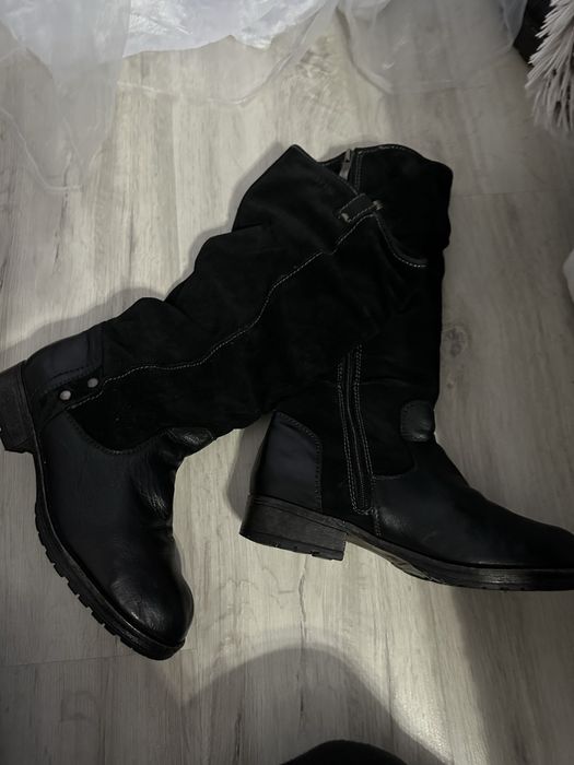 Cizme piele naturala imblanite