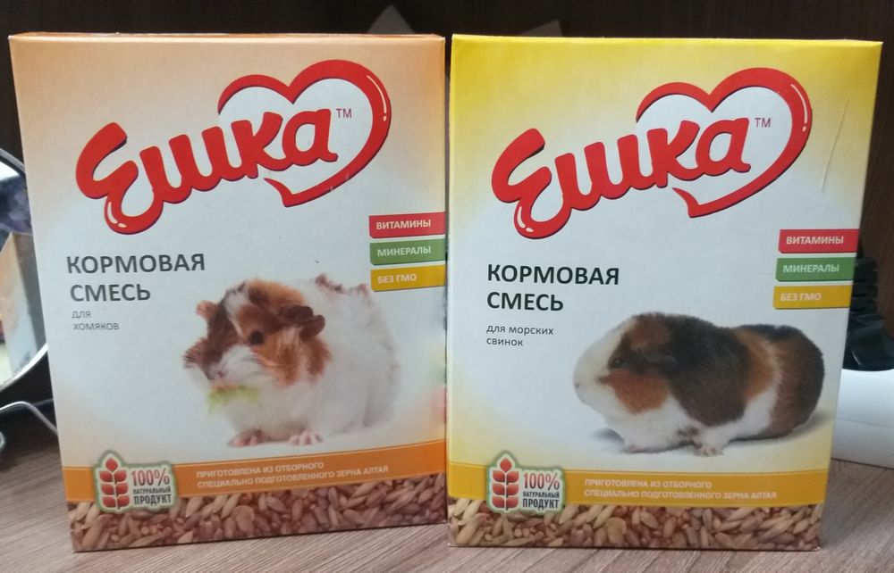 Корма для попугаев и грызунов