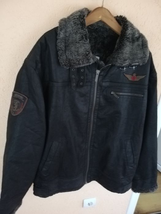 Geaca piele bărbati Legend XL cu blana