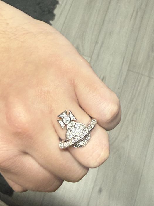 Inel Vivienne Westwood Iced Out Ajustabil