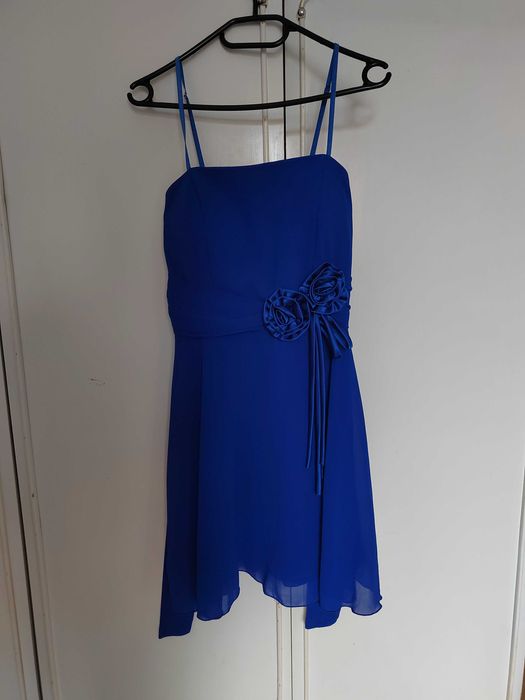 Рокля подходяща за повод, шаферска рокля, размер XS/S, турско синьо