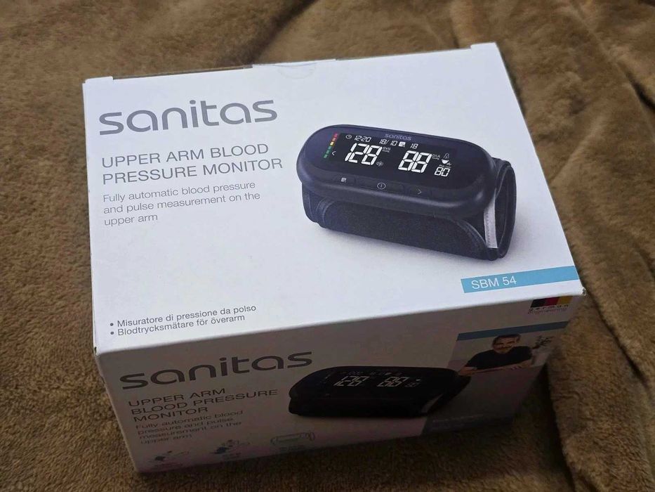 Tensiometru de braț SANITAS SBM 54, de incredere, nou sigilat Germania