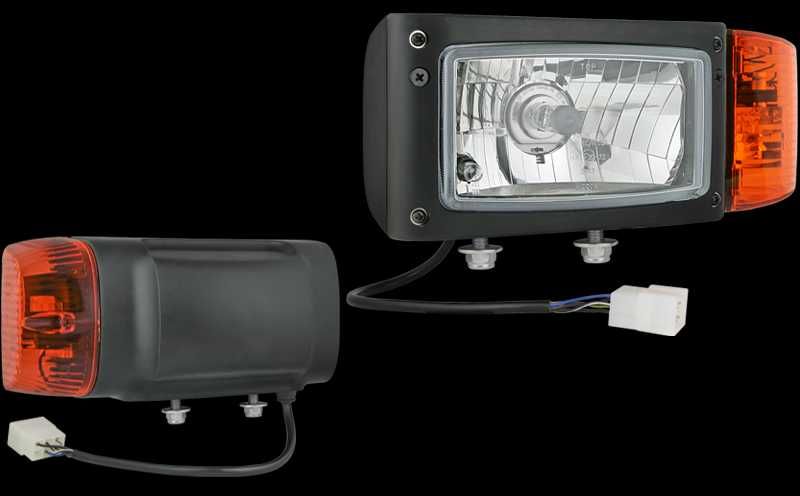 Агро Фарове с Мигач Къси и Дълги Светлини с букса за трактор, багер