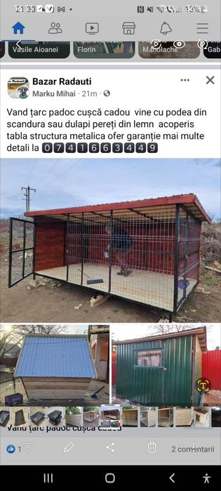 Ofertă tarc padoc cușcă caine +o cușcă cadou  transport în toată roman