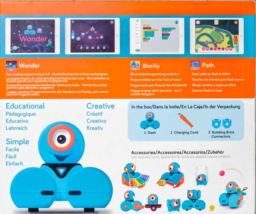 Robot inteligent, programabil Dash (by Wonder Workshop)