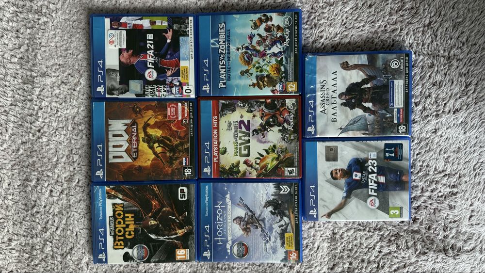 Диски с играми на PS4