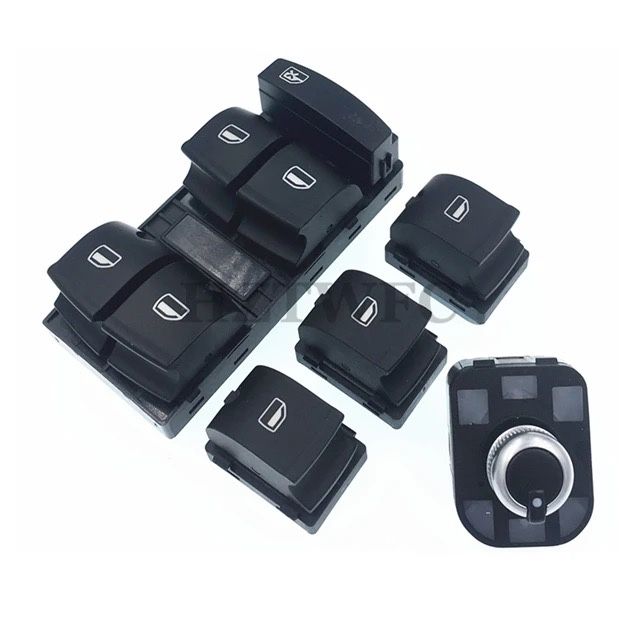 Set panou butoane geamuri electrice sofer pasager +oglinzi Audi A6 Q7