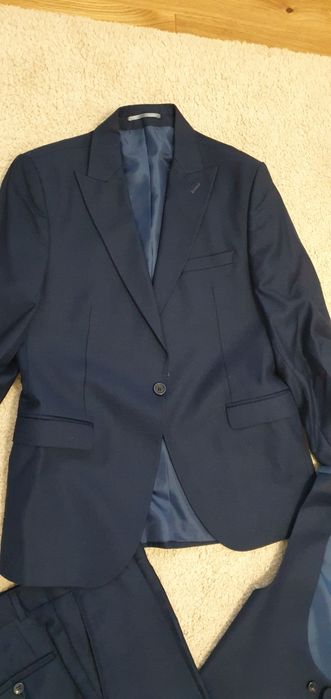 Costum barbati 44 / M / Slim fit / bleumarin