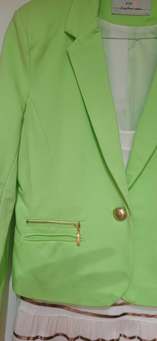 Разкошно Сако в Електриково Зелено - есен/пролет/лято! НОВО!