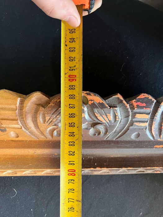 Ramă veche de Baia Mare din lemn masiv sculptat manual