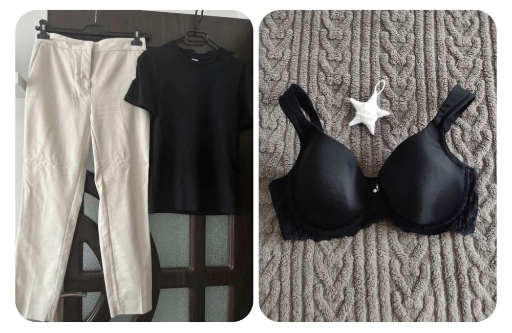 Lot haine M + sutien bonprix 90 D