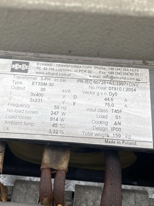 ELHAND Трансформатор 400-230V.