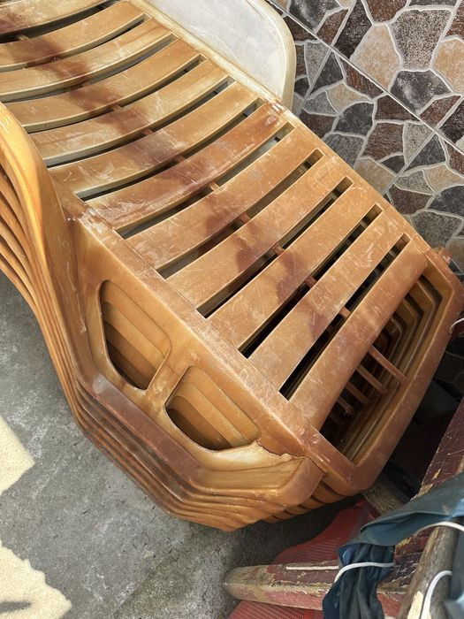 Sezlonguri plaja plastic 6 buc. Patate de fierul din apa