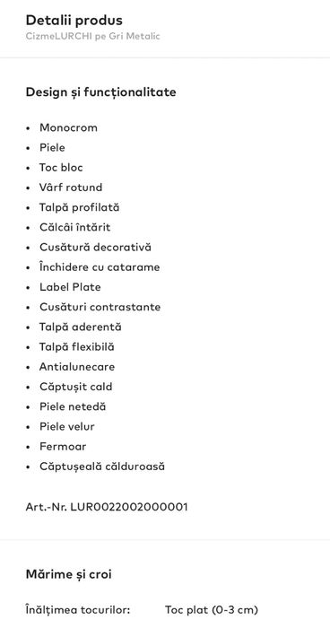Cizme/ghete piele, NOI, mărimea 33