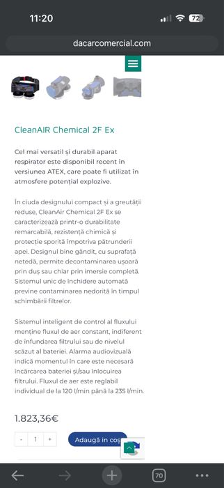 Masca de Sudura CleanAIR Chemical 2F