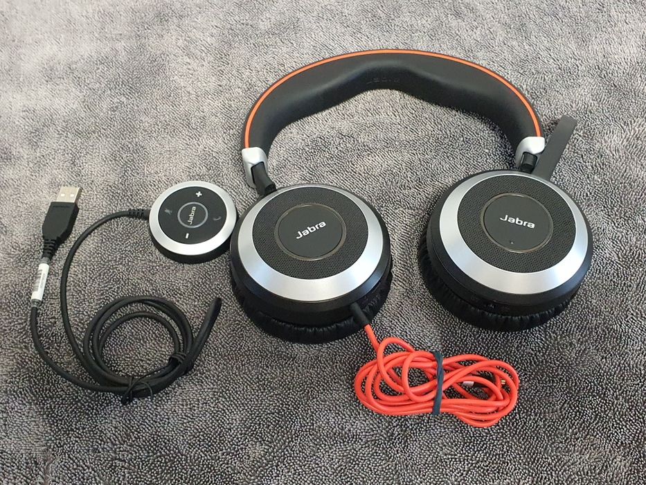 Casti cu microfon Jabra EVOLVE 80 MS Stereo, ANC, telecomanda pe fir