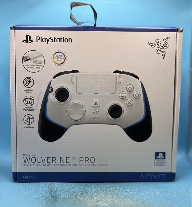 НОВО!!! Геймърски контролер Razer - Wolverine V2 Pro, за PS5, White