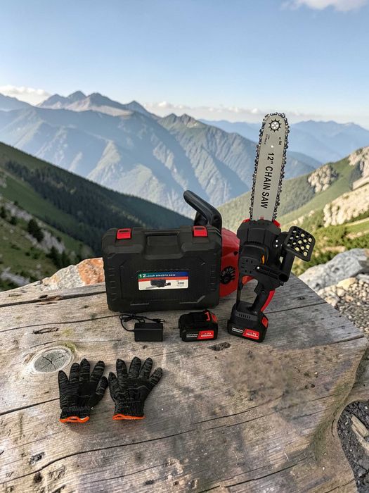 Акумулаторна Резачка/Трион за дърва 12"/305мм с две батерии