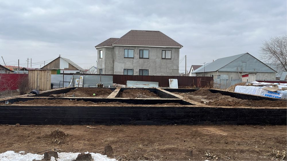 Фундамент . Крыша . Стяжка.