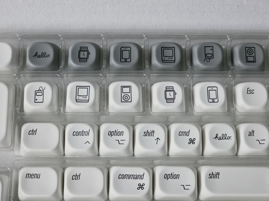 Set taste keycaps pt tastatura mecanica PBT profil MOA Apple retro