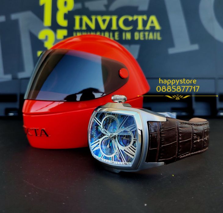 INVICTA Lupah Mother of pearl silver 48 mm, Инвикта нов мъжки часовник