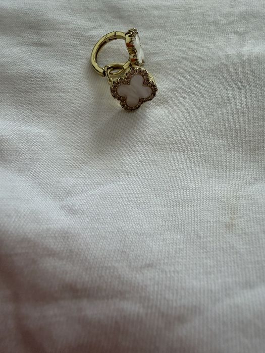 Set Cercei trifoi placati cu aur 18k