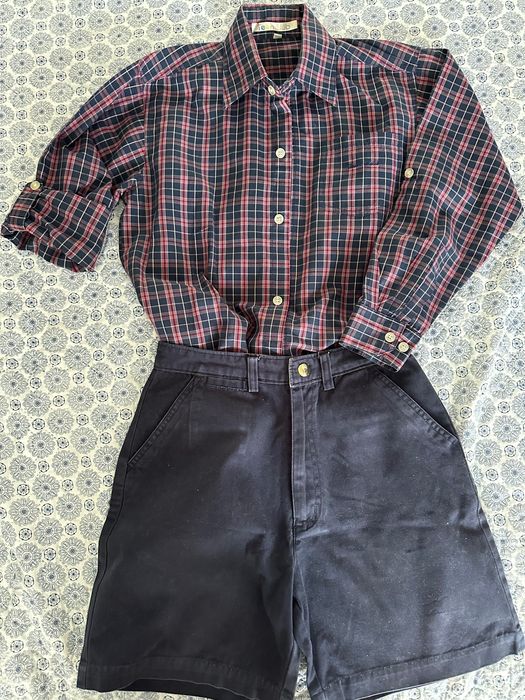 Set pantaloni scurti si camasa cu maneci ajustabile