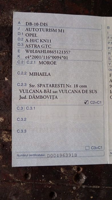Vând Opel Astra G GTC 1.7