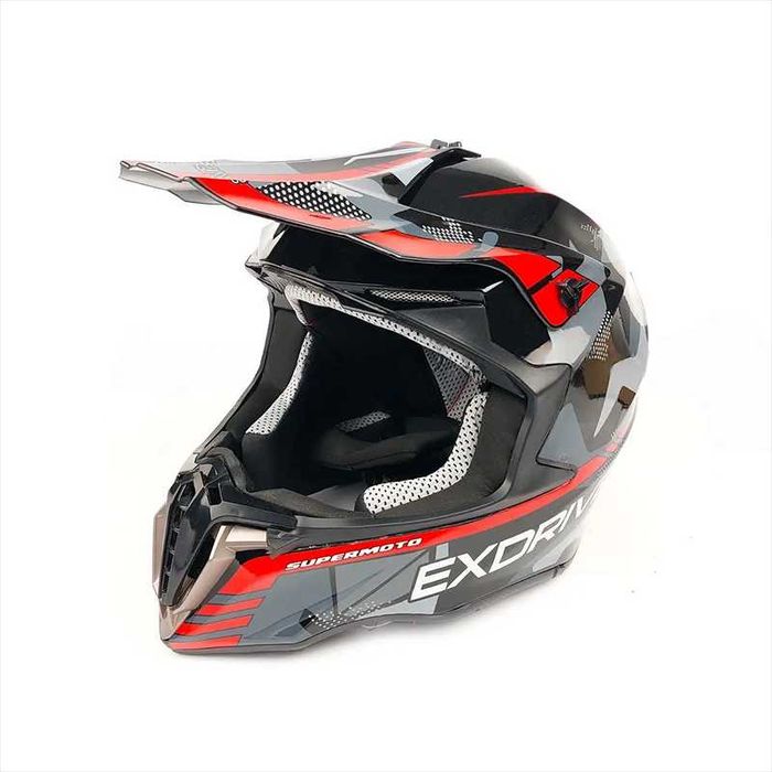 Кросова каска EXDRIVE, Full Face, DOT, Размер: XL - Вело, Мото, Скутер