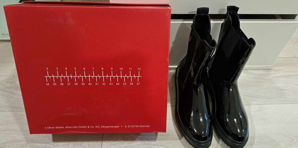 s.Oliver лачени дамски боти Chelsea