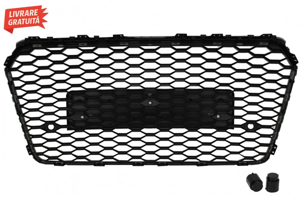 Grila Bara Fata AUDI A7 4G Facelift (2015-2017) RS7 Design Negru Lucio