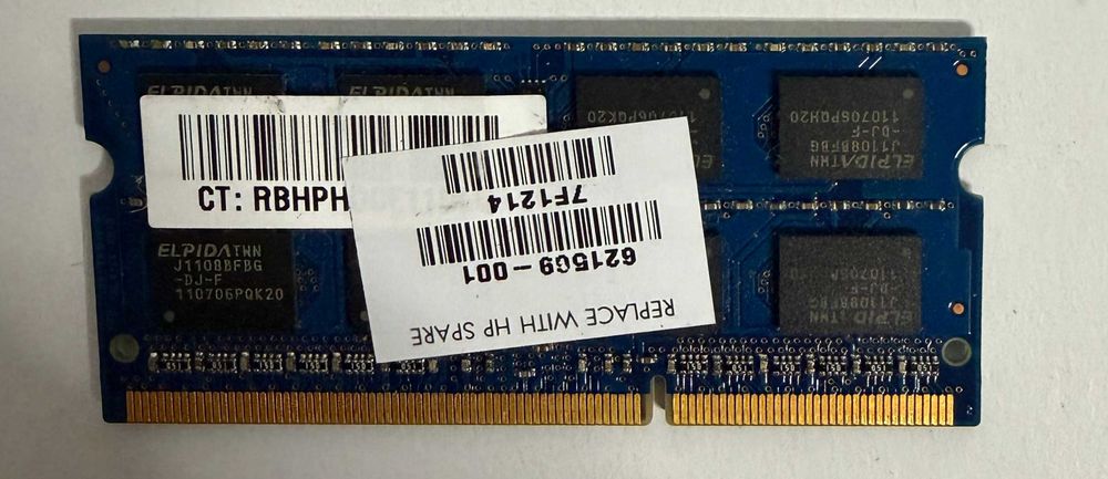 Memorie RAM Laptop Elpida 2GB DDR3 PC3-10600S