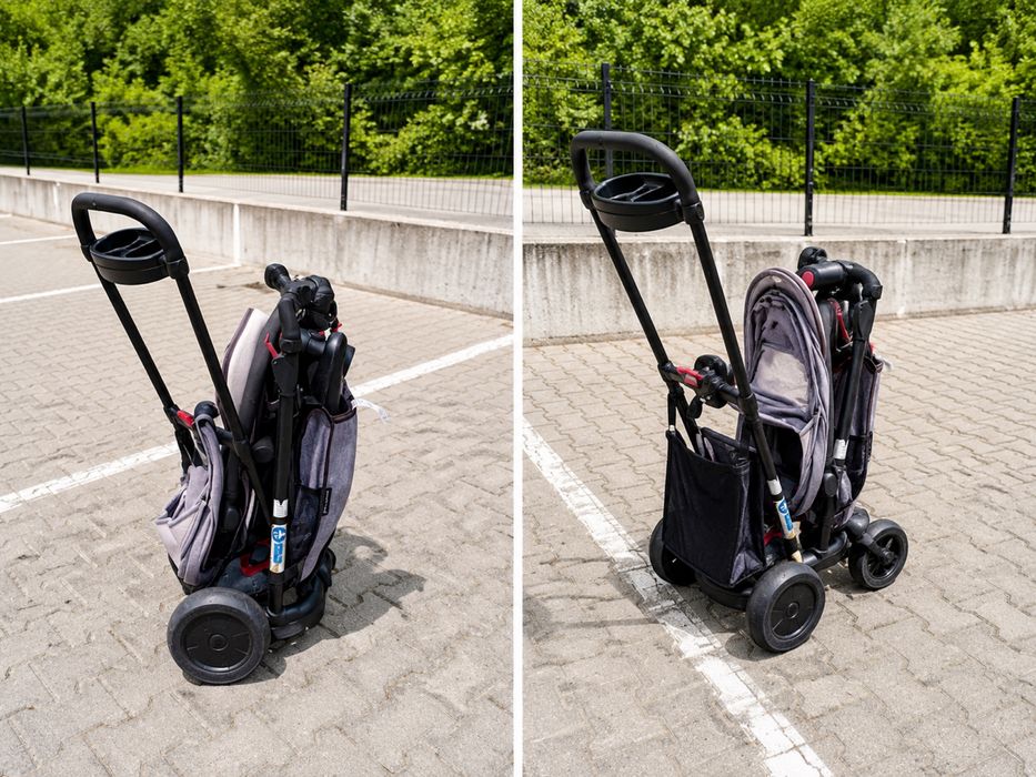 Tricicletă pliabilă smarTrike smarTfold 7 în 1 TouchSteering, gri, stare foarte bună
