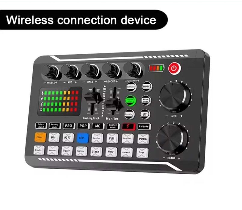 Consola DJ Mixer Audio cu efecte de sunet / placa sunet externa